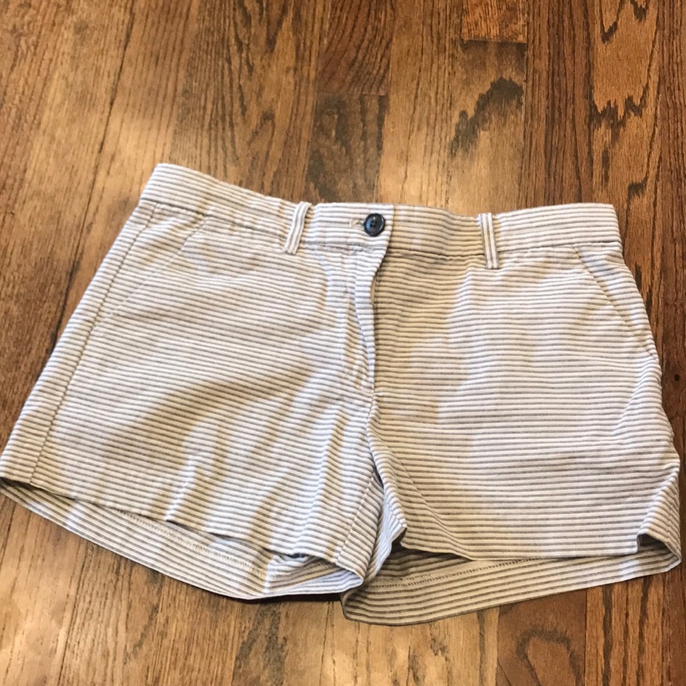 Light Blue Striped Shorts